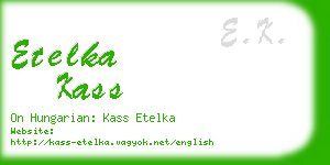 etelka kass business card